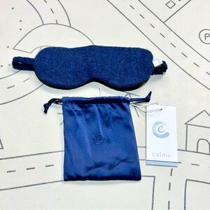 Johnny Was Calme Cashmere & Silk Navy Eye Mask Set